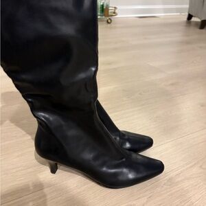 New Impo Black Heeled Boots for Women